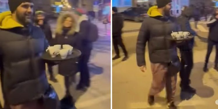 Pazarac oduševio cijelu Srbiju: Dijelio besplatno kafu i čaj studentima na protestu VIDEO