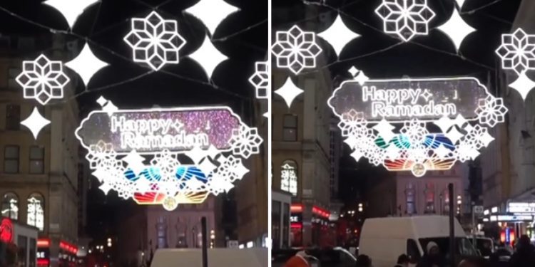 Najprometnija ulica u Londonu ukrašena u susret Ramazanu