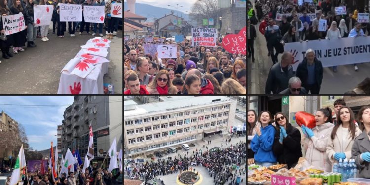 Novi Pazar pokazao svoj pravi duh, zajedničke srpske i bošnjačke zastave na proteste