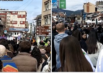 Pogledajte kako su studenti na protestu ispratili ezane sa novopazarskih džamija