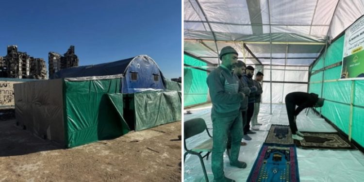 Palestinci izgradili montažnu džamiju sjeverozapadnoj Gazi