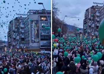 Hiljade balona odletjelo u vazduh sa trga u Zenici u čast odabranog mjeseca- Ramazan mubarek