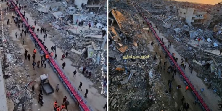 Palestinci se spremaju za iftar među ruševinama svojih domova