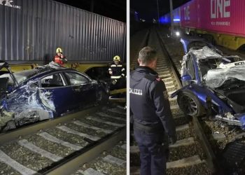 Auto završilo na pruzi, brzom reakcijom Ernada povređena djevojka spašena prije udara voza