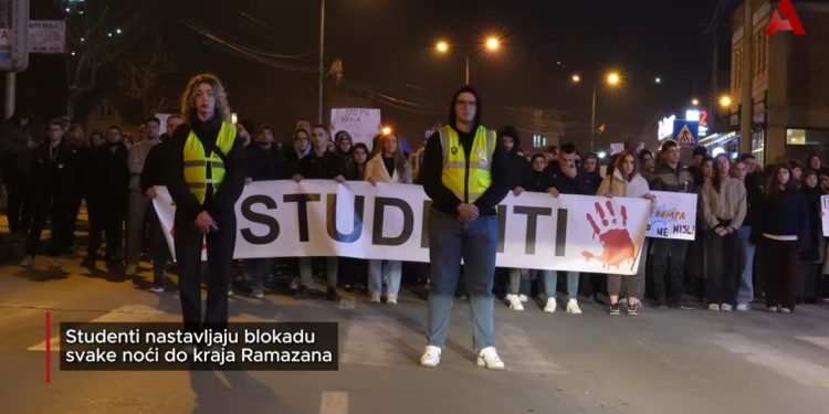 Novi Pazar: Studenti najavili blokade tokom noći sve do kraja Ramazana