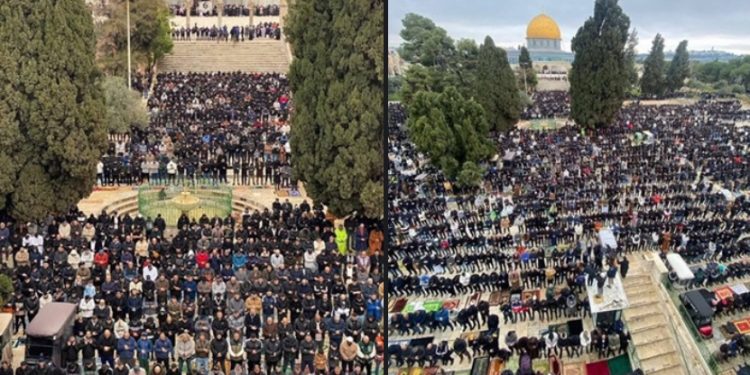 Za Palestince ne važe nikakva ogranicenja kada je vjera u pitanju, preko 90.000 na džumi