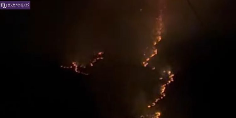 Veliki požar u selu Batrage kod Tutina, teren neprisrupačan VIDEO