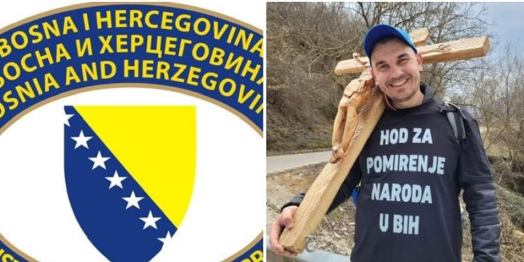 Josip Jelinić putuje pješice kroz BiH radi promovisanja mira i pomirenja naroda