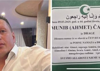 Posle teške bolesti u Njemačkoj preselio Munib Čalaković, dženaza danas u rodnoj Dragi