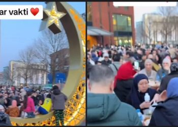 Iftar na otvorenom za 1.600 vjernika na trgu džamije u Holandiji VIDEO