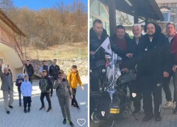 Burak srdačno dočekan u Ribariće, uživao dok je vozio magistralom pored jezera