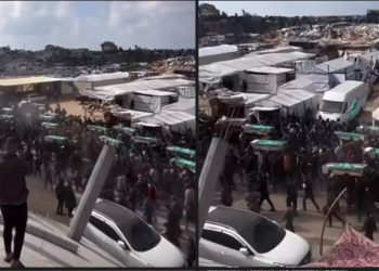 Dženaza ubijenim civilima u Gazi, kolona zelenih tabuta VIDEO
