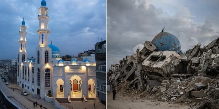 Džamija u Beit Lahiju simbol ljepote i duhovnosti nekada a danas porušena u razornim granatiranjima cionista