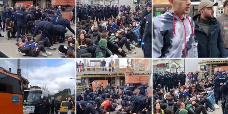 Policija upotrebila silu nad studentima kako bi propustili autobuse koji iz Pazara idu Vučiću