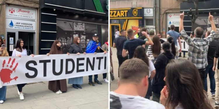 Protest ispred JKP „Vodovod i kanalizacija“ u Novom Pazaru : Studenti traže odgovornost