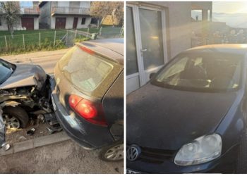 Saobraćajna nezgoda u Pešterskoj ulici u Tutinu, pijani vozač  udario u 4 automobila