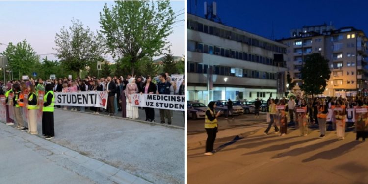 Studenti u blokadi: Protest „Pištaljkom protiv pendreka“ u Novom Pazaru