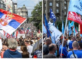 Prvomajski protest u Beogradu: Sindikati i studenti zahtevaju izmene zakona