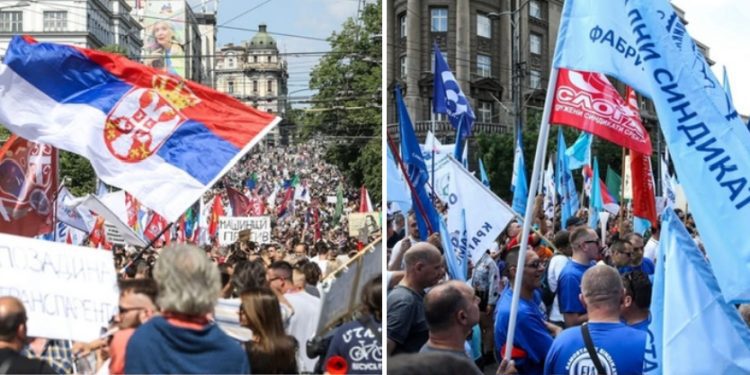 Prvomajski protest u Beogradu: Sindikati i studenti zahtevaju izmene zakona