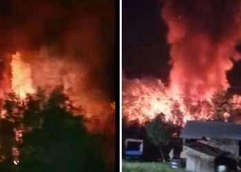 Veliki požar u divljem naselju Poda kod Ribarićkog jezera izazvao paniku među mještanima