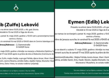 Dženaza Edibu Lekoviću i Eymenu: Posljednji ispraćaj u Konzu a u subotu ukop u Reževićima
