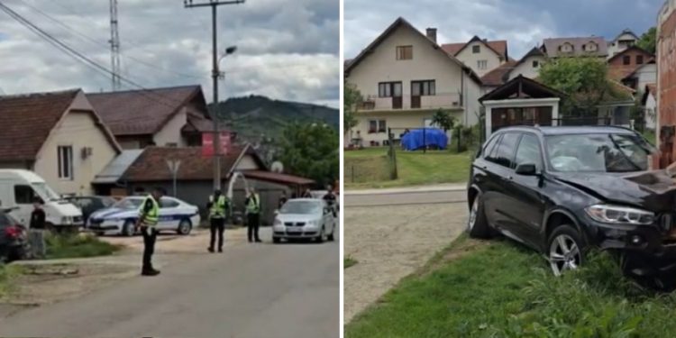 Teška saobraćajna nesreća u Novom Pazaru: BMW džip se zakucao u zid kuće