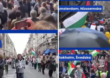 Propalestinski protesti širom svijeta: Vlade zemalja za cioniste sli narod  na strani žrtava VIDEO