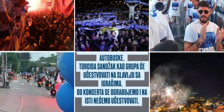 Sandžaklije dočekali fudbalere Novog Pazara u velikom broju, dio građana i Torcida bojkotovali koncert
