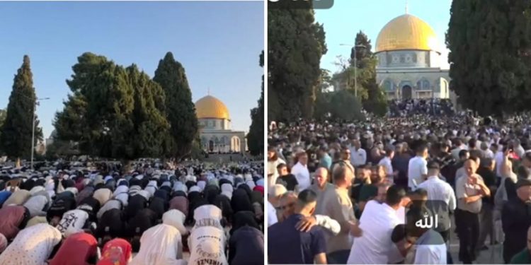 Hiljade Palestinaca klanjalo Bajram-namaz u džamiji Al-Aksa VIDEO