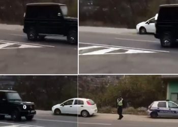 Divlja vožnja kod Novog Pazara: Mercedes G klasa projurio pored policije bez reakcije