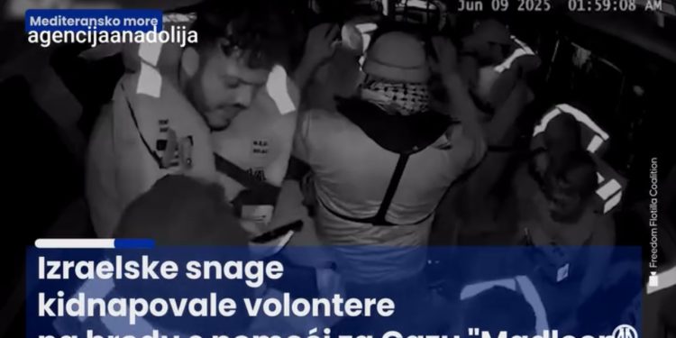 Izraelske snage presrele humanitarni brod “Madleen” i kidnapovale aktiviste VIDEO