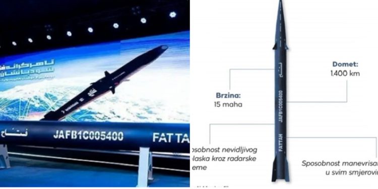 Hipersoničnu rakete Fattah nevidljiva za izraelske radare, probija gvozdenu kupolu