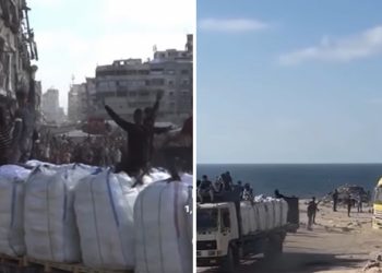 Kamioni UN-a stigli u Gazu, gladni Palestinci nisu krili radost VIDEO