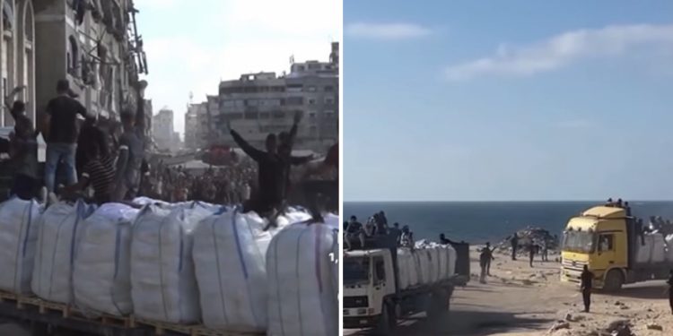 Kamioni UN-a stigli u Gazu, gladni Palestinci nisu krili radost VIDEO