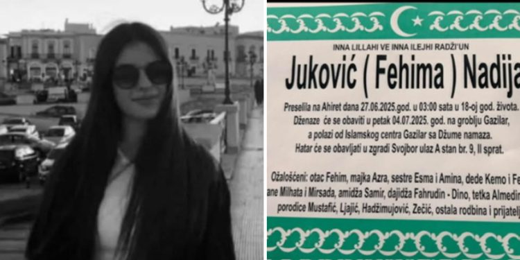 Dženaza Nadiji Juković, učenici Gimnazije iz Novog Pazara, sutra nakon džuma-namaza