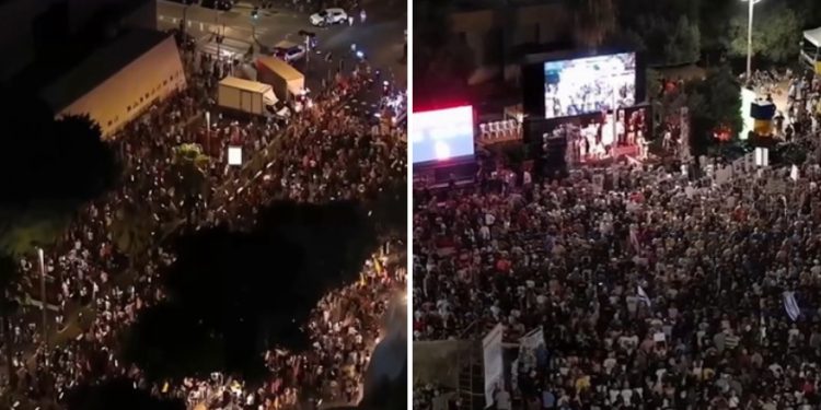 Veliki broj izraelaca protestovalo u centru Tel Aviva tražeći kraj agresije i razmjenu zarobljenika VIDEO
