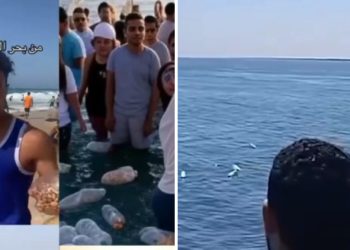Egipćani bacaju hranu u bocama u more nebili ona stigla do gladnih  u Gazi VIDEO