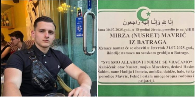 Danas Dženaza Mirzi Mavriću: Rodno selo Batrage ispraća sina u tišini i boli