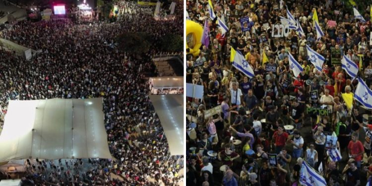 Tel Aviv: Desetine hiljada demonstranata traže sporazum o razmjeni zatvorenika i osuđuju vladinu politiku prema Gazi