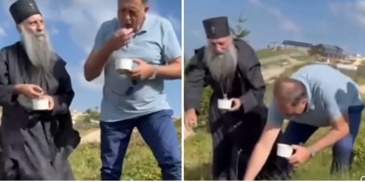 Dodik i patrijarh Porfirije brali borovnice na Jahorini – “Kad je savjest mirna, borovnice su slađe”