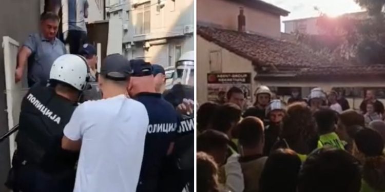 Protest studenata DUNP-a u Novom Pazaru eskalirao u sukob s policijom – blokiran Osnovni sud