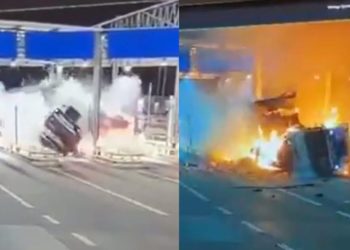 Tragedija na auto putu: Vozač stradao kada se kamion zapalio usled udara u naplatnu rampu