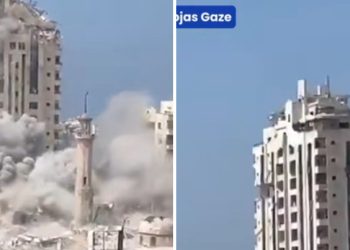 Izraelska agresorska vojska bombardovala zgradu u kojoj su bili raseljeni Palestinci VIDEO
