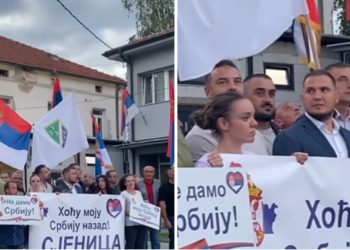 Sjenica protiv blokada: Skup Podrške Vučiću  od stotinak građana i SPP-SNS funkcionera