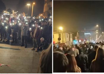 Sjenica uz studente: Skup sinoć održan u centru grada, na kraju pjesma Halida Bešlića