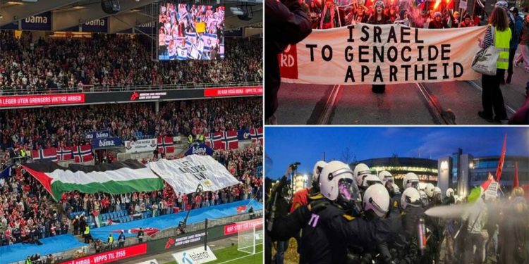 Norveška pokazala srce za Gazu: Stadion u bojama Palestine, Haland ispratio cioniste sa peticom