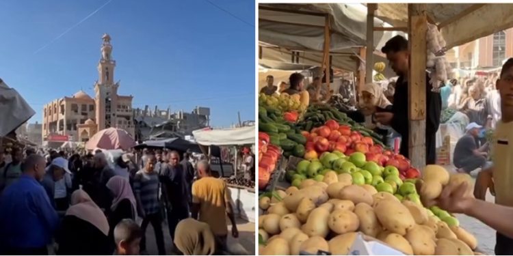 Otvorene pijace u Gazi, okupljanje nakon dvije godine genocida