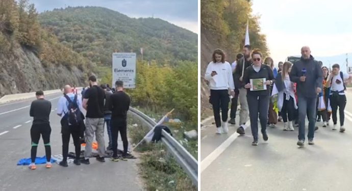 Studentski marš iz Novog Pazara ka Novom Sadu: „16 dana za 16 žrtava“, klanjali na magistralu