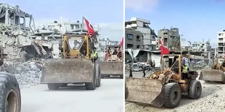 Turska zastava među ruševinama: IHH buldožerima otvara put životu u Gazi
