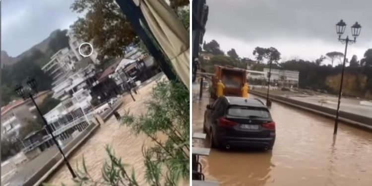 Nezapamćene poplave u Ulcinju, saobraćajni kolaps kod Male plaže VIDEO